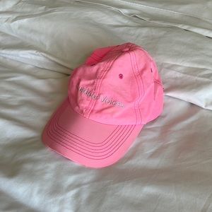 OUTDOOR VOICES ::: NEON PINK EMBROIDERED HAT :::